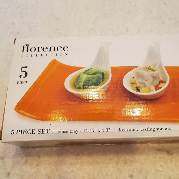 Florence Collection Circleware 5 PC Tasting Spoon Set, NIB - Picture 2 of 6